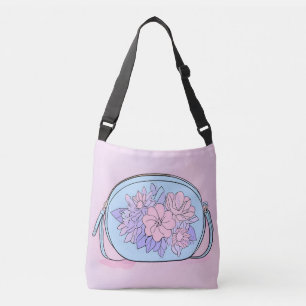 Floral Skycandy AI art Crossbody Bag