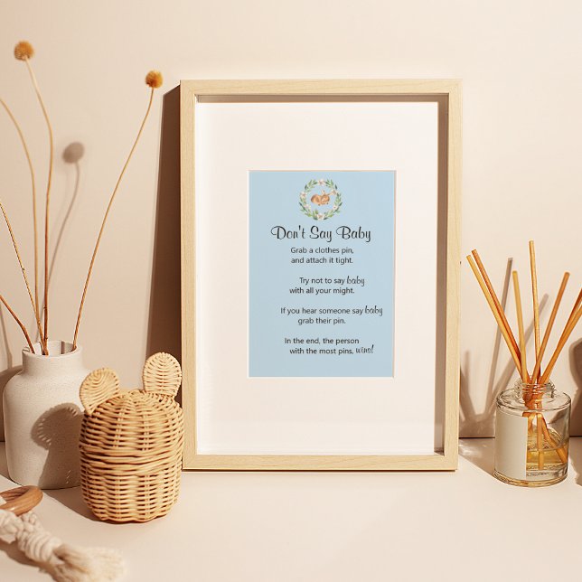 Floral Sleeping Deer Boy "Don't Say Baby" Game Poster (Creator Uploaded)