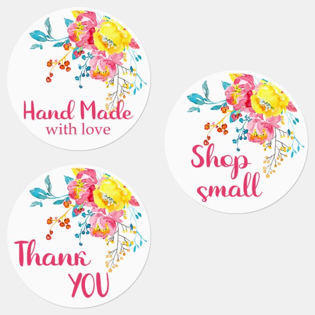 Floral Small Business Sticker Sheet  (Group)