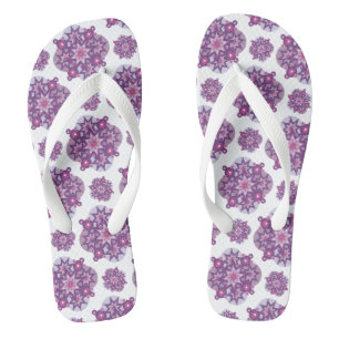 Floral snowflakes thongs