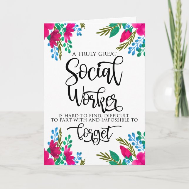 Floral Social Work Month Card (Front)