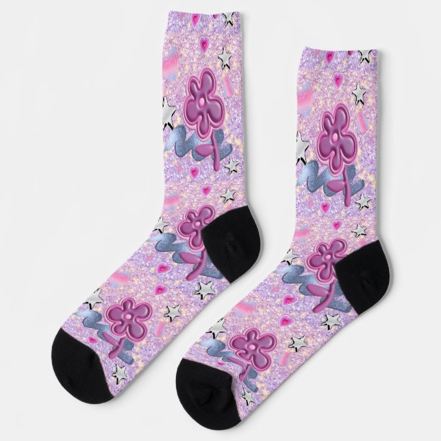 FLORAL SOCKS (Left)
