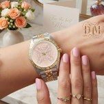 Floral Soft peach kaleidoscopic Script Best Mom  Watch<br><div class="desc">🌺 Floral Soft peach and Pink kaleidoscopic Script "Best Mom Ever" Watches : This isn't your average Mother's Day gift. Featuring a stunning, kaleidoscopic script mandala-inspired seamless doodle, this products weaves the words "Best Mom Ever" into an elegant, symmetrical pattern. The soft peach backdrop paired with garden-toned greens and pinks...</div>