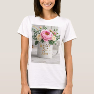 Floral Soft watercolor bouquet (peonies, roses) T-Shirt
