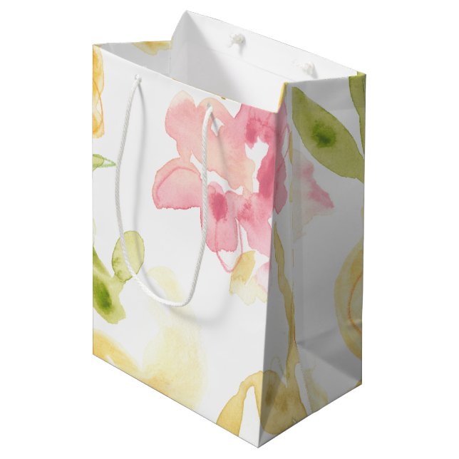 Floral Song I Medium Gift Bag (Front Angled)