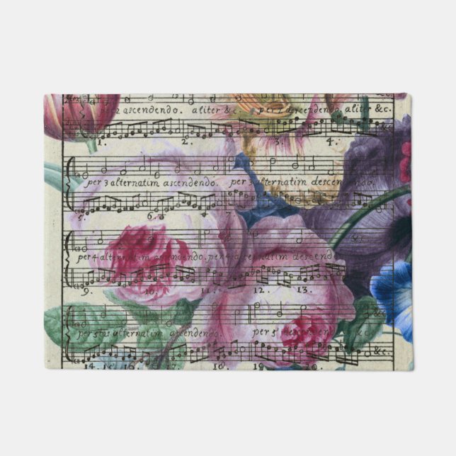 Floral Songs Doormat (Front)