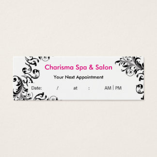Floral Spa Salon Appointment Business Card