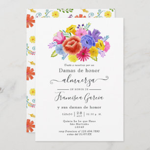 Floral Spanish Fiesta Bridesmaids Luncheon Invitation