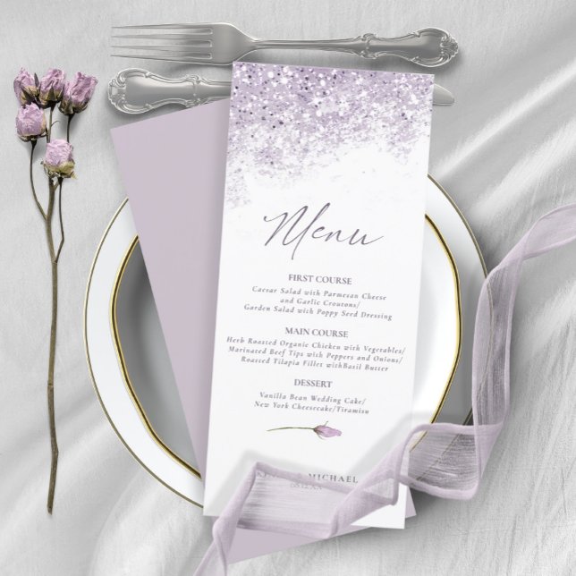 Floral Sparkles Wedding Menu2 Mauve ID889 (Creator Uploaded)