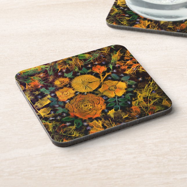 Floral Sparks Coasters (Left Side)