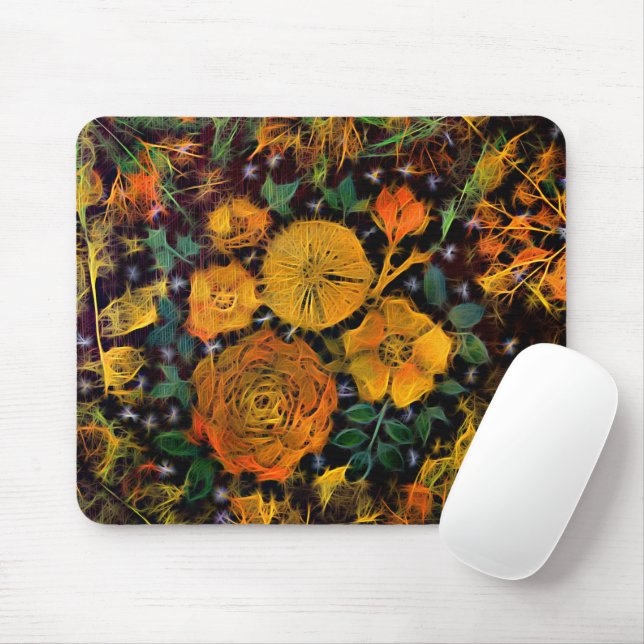 Floral Sparks  Mouse Pad (With Mouse)