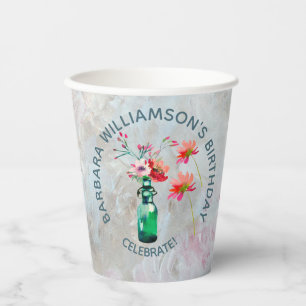 Floral Special Friend Birthday Party  Paper Cups