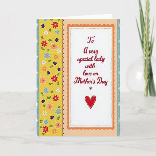 Floral Special Lady Mothers Day Card