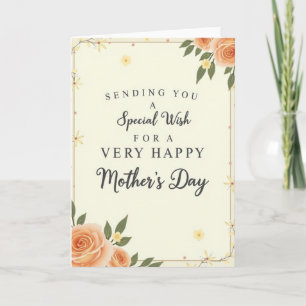 Floral Special Wish Mothers Day Card
