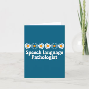 Floral Speech Language Pathologist Therapist Desig Card