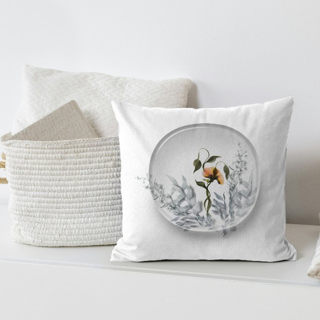 Floral sphere throw pillow  (Creator Uploaded)