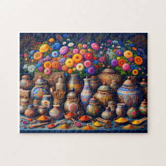 "Floral Spice Bazaar" Jigsaw Puzzle