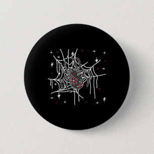 Floral Spider Web Lazy Halloween Costume Cute  6 Cm Round Badge