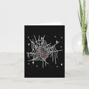 Floral Spider Web Lazy Halloween Costume Cute  Card