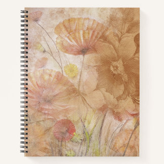 Floral Spiral Notebook - Ruled Line