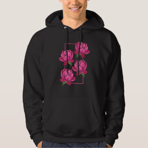 Floral Spiritual Yoga Boho Asian Pilates Lotus Flo Hoodie