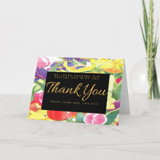 Floral Splash Thank You Card