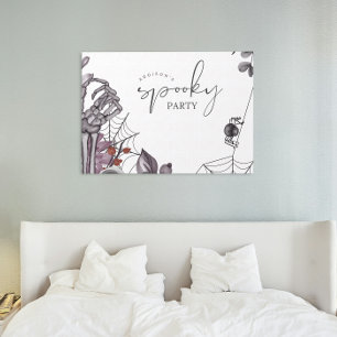 Floral Spooky Halloween Birthday Party Poster