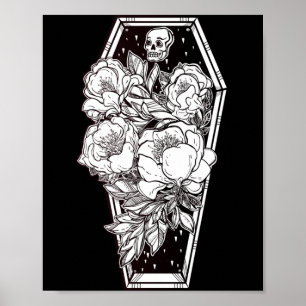 Floral Spooky Halloween Poster