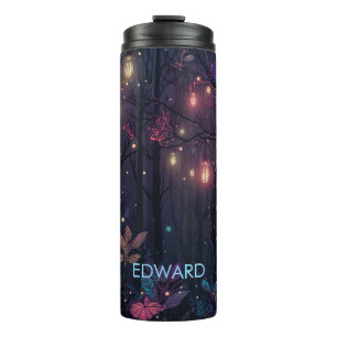 Floral Spray Fantasy Art Wedding GROOMSMAN Thermal Tumbler