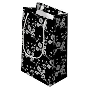 Floral Spray Style 1, BLACK-WHITE-GIFT BAG s
