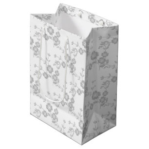 Floral Spray Style 1, Bridal-White-GIFT BAG m