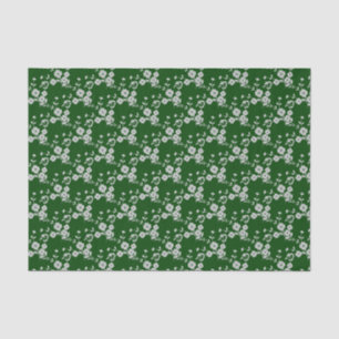 Floral Spray Style 1,Green-White-TISSUE WRAP PAPER