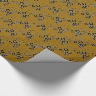 Floral Spray, Style 1-Silver-Gold-1-GIFT WRAP Wrapping Paper