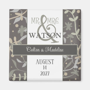 Floral Sprigs Modern Inspirivity Simple Elegant Magnet