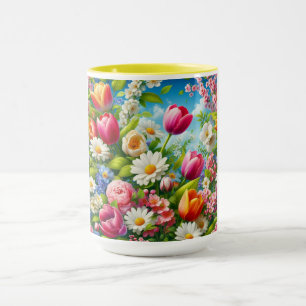 Floral/spring artwork mug