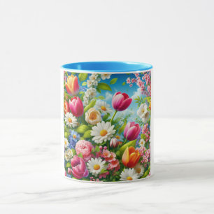 Floral/spring artwork mug
