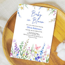 Floral Spring Baby in Bloom Baby Shower 