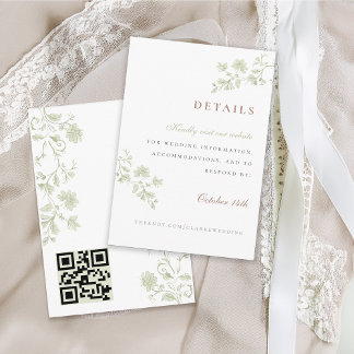 Floral Spring Chinoiserie Enclosure Card