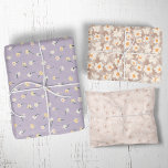 Floral Spring Daffodil | Brown and Purple Wrapping Paper Sheet<br><div class="desc">These floral spring daffodil brown and purple wrapping paper sheets are perfect for gift giving. Delight your friends,  family and gift recipients with beautifully coordinating wrapping paper.</div>