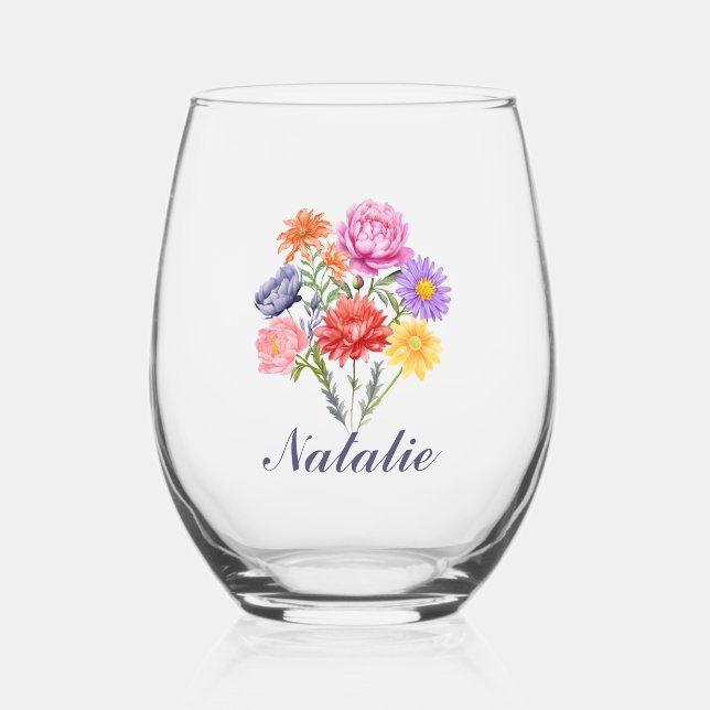 Floral Spring Drink Glass (Front)