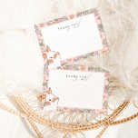Floral Spring Easter Girls Thank You Card<br><div class="desc">Celebrate somebunny special with this adorable Easter-themed birthday thank you cards - the perfect send off for your guests. This design is fully customisable and can be edited to reflect any celebration!</div>