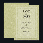 Floral Spring Green Save The Date<br><div class="desc">A white rose outline pattern on a spring green (or any colour) background,  these save the date cards are perfect for your wedding or any other occasion. If you like thicker paper,  use the Matte paper or for a shimmery look,  the Pearl Shimmer paper. MATCHING items in our store.</div>
