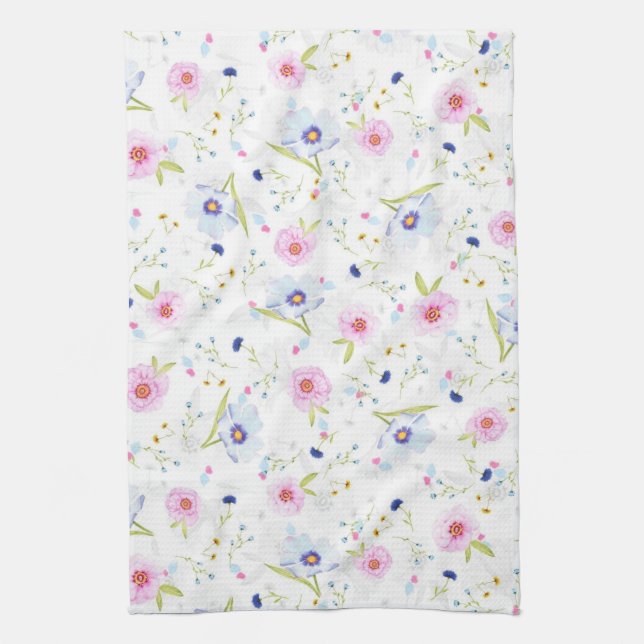 Floral Spring Kitchen Towel (Vertical)
