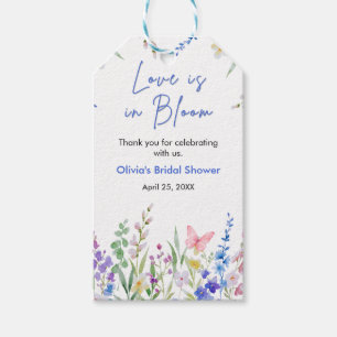 Floral Spring Love is in Bloom Bridal Shower Gift Tags