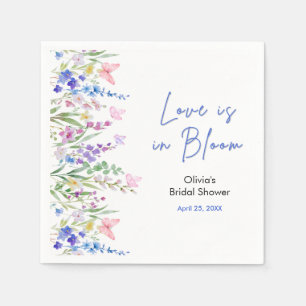 Floral Spring Love is in Bloom Bridal Shower Napkin