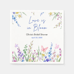 Floral Spring Love is in Bloom Bridal Shower Napkin