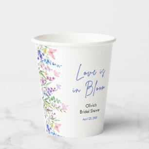 Floral Spring Love is in Bloom Bridal Shower Paper Cups