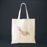 floral spring monogram H wedding Bridal Shower Tote Bag<br><div class="desc">***this design is part of a collection*** _______________________ this design template is fully editable and customisable by you the customer - click personalise further button if you wish to move, add, delete, or make significant changes to the design _______________________ *if you have any DESIGN questions or need more designs or...</div>