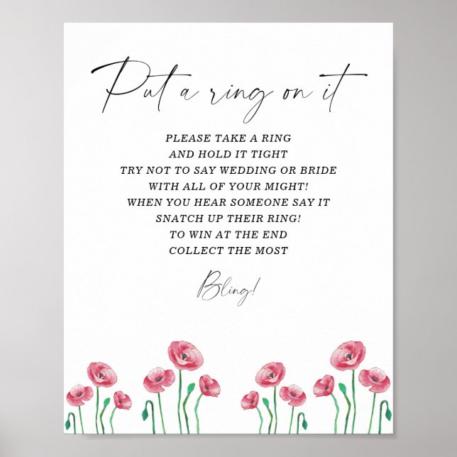 Floral spring put a ring on it game poster (Front)