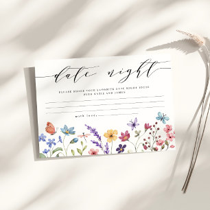 Floral Spring Summer Date Night Ideas Enclosure Card
